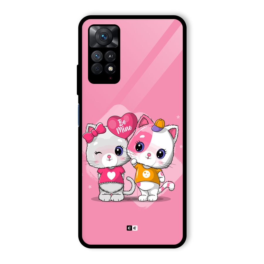 Cute Be Mine Glass Back Case for Redmi Note 11 Pro