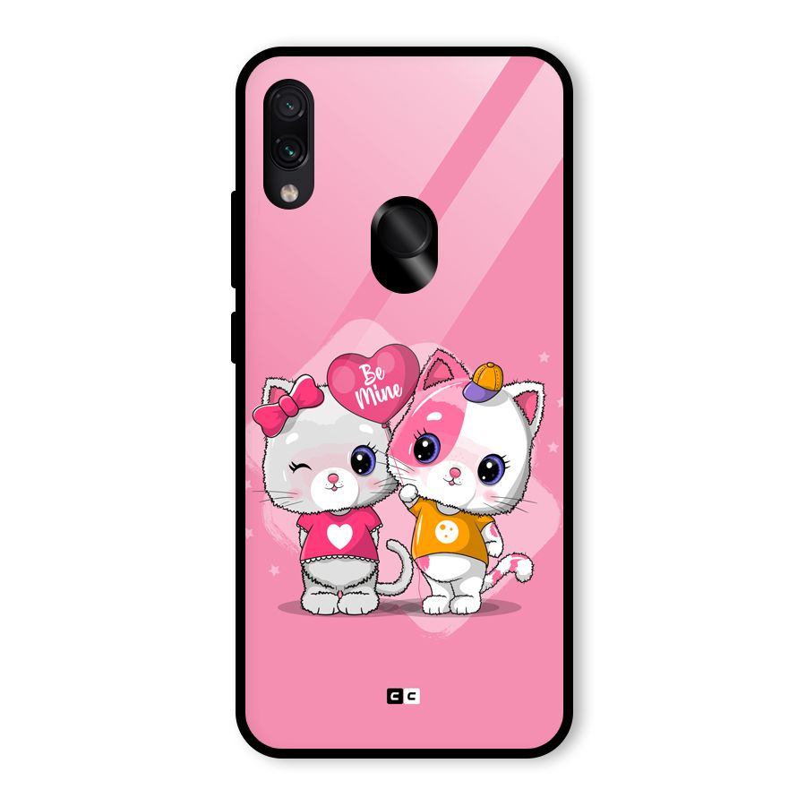 Cute Be Mine Glass Back Case for Redmi Note 7