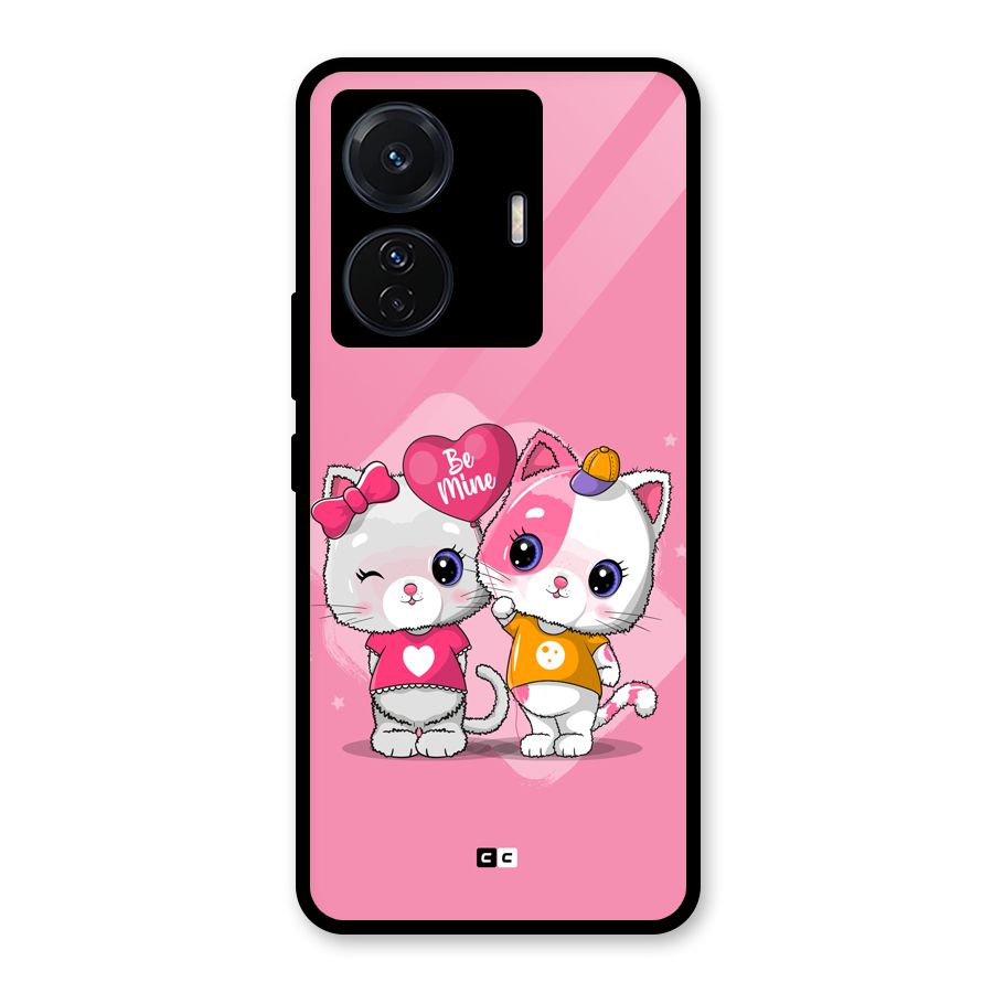 Cute Be Mine Glass Back Case for Vivo T1 Pro