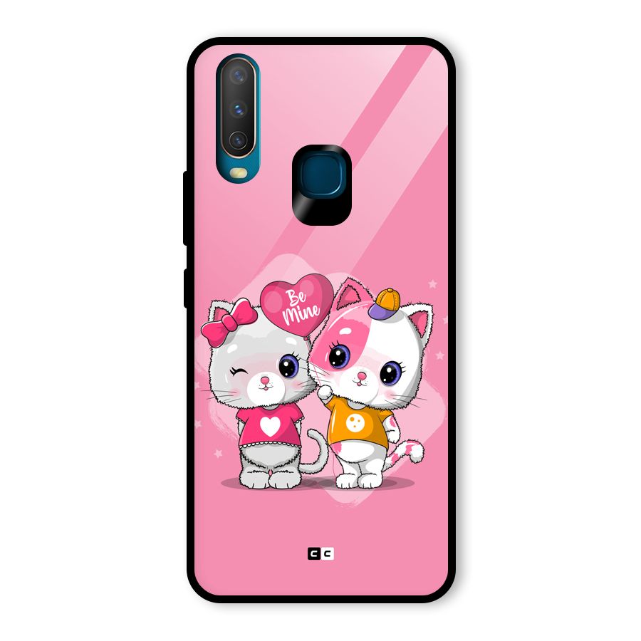 Cute Be Mine Glass Back Case for Vivo U10