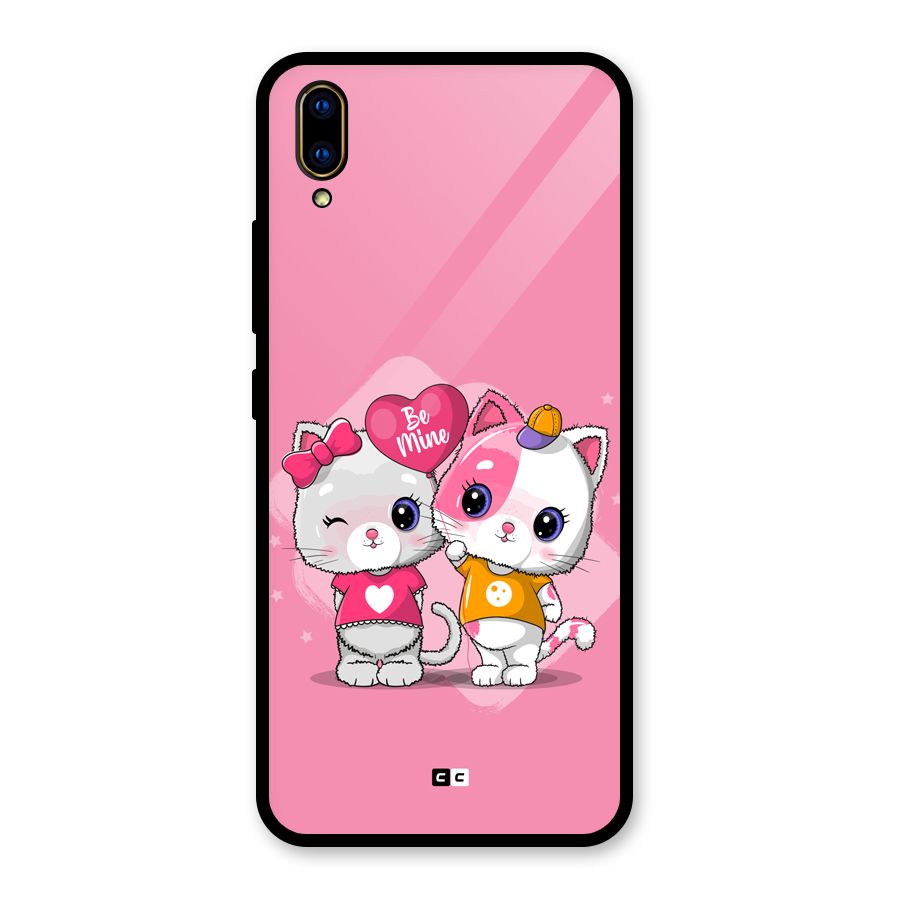 Cute Be Mine Glass Back Case for Vivo V11 Pro