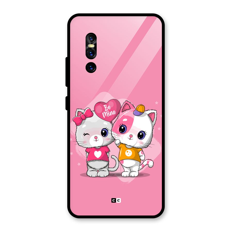 Cute Be Mine Glass Back Case for Vivo V15 Pro