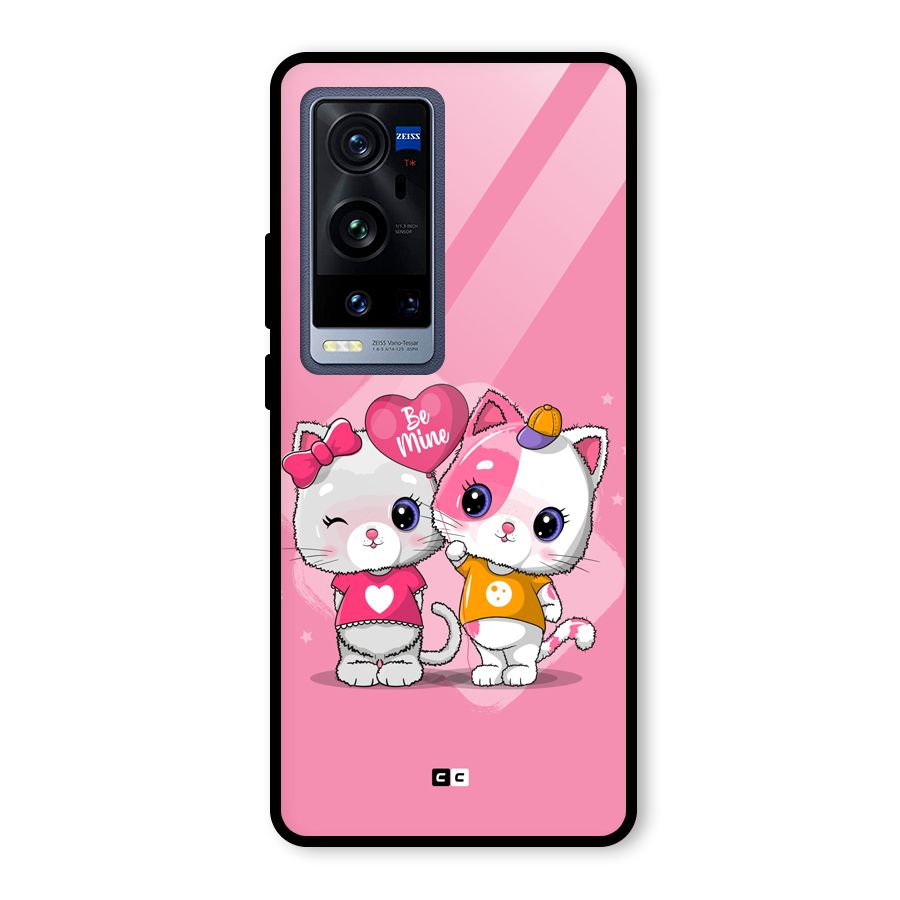 Cute Be Mine Glass Back Case for Vivo X60 Pro Plus