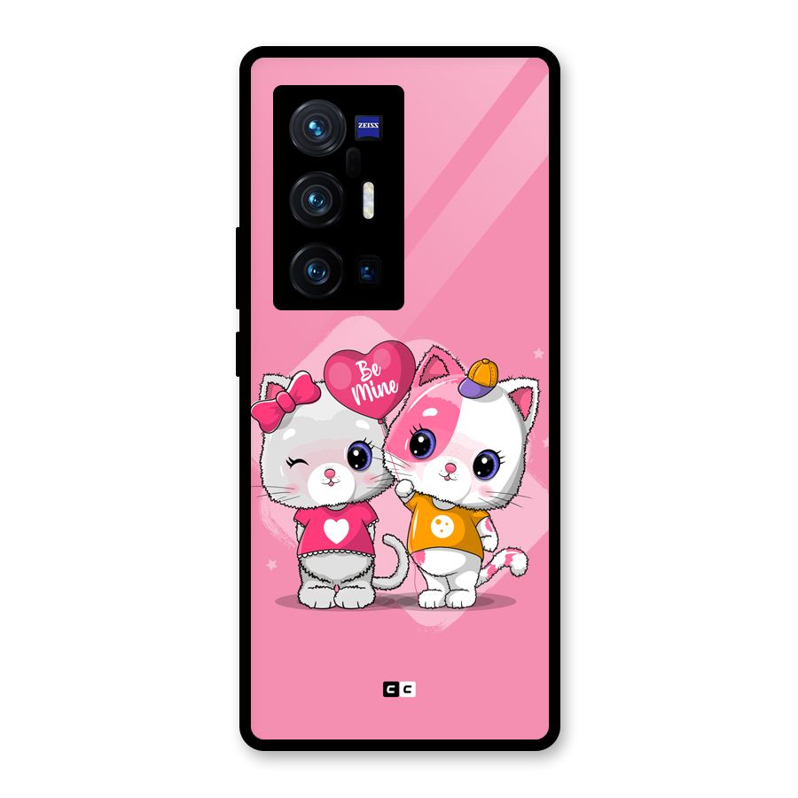 Cute Be Mine Glass Back Case for Vivo X70 Pro Plus