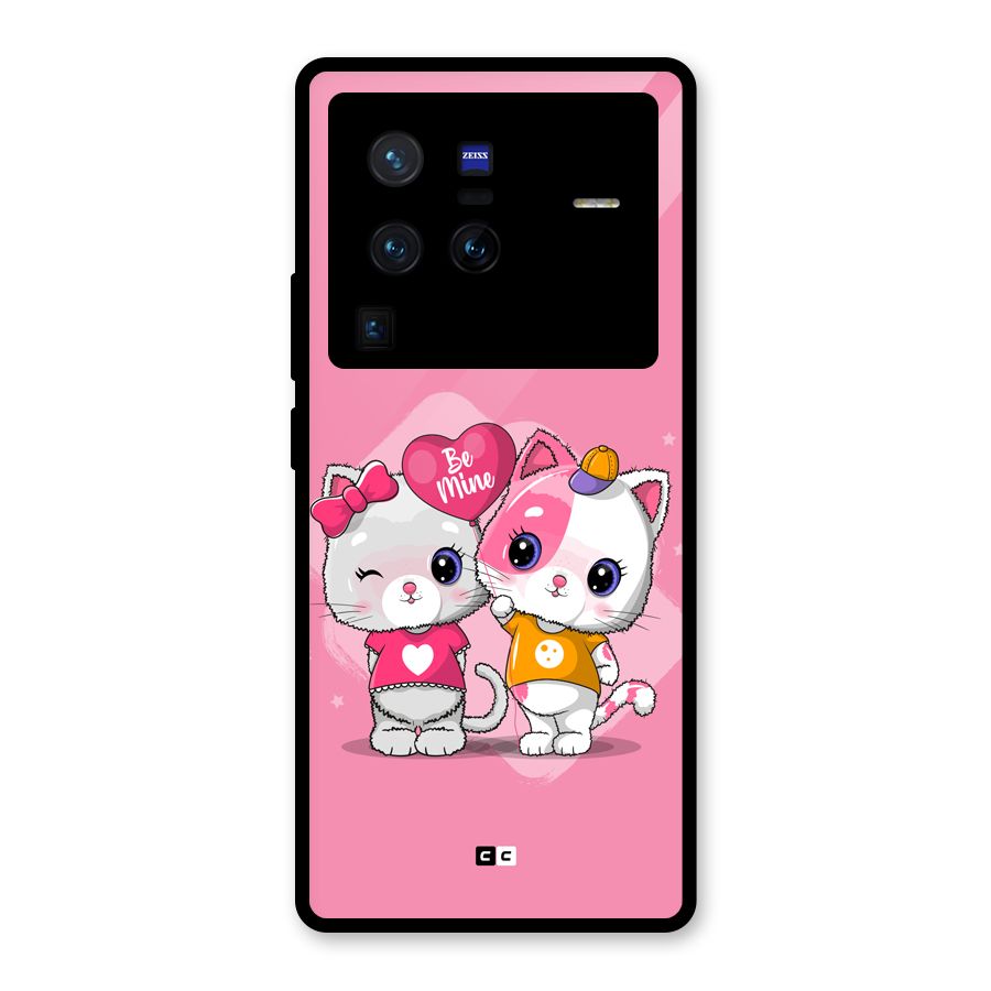 Cute Be Mine Glass Back Case for Vivo X80 Pro