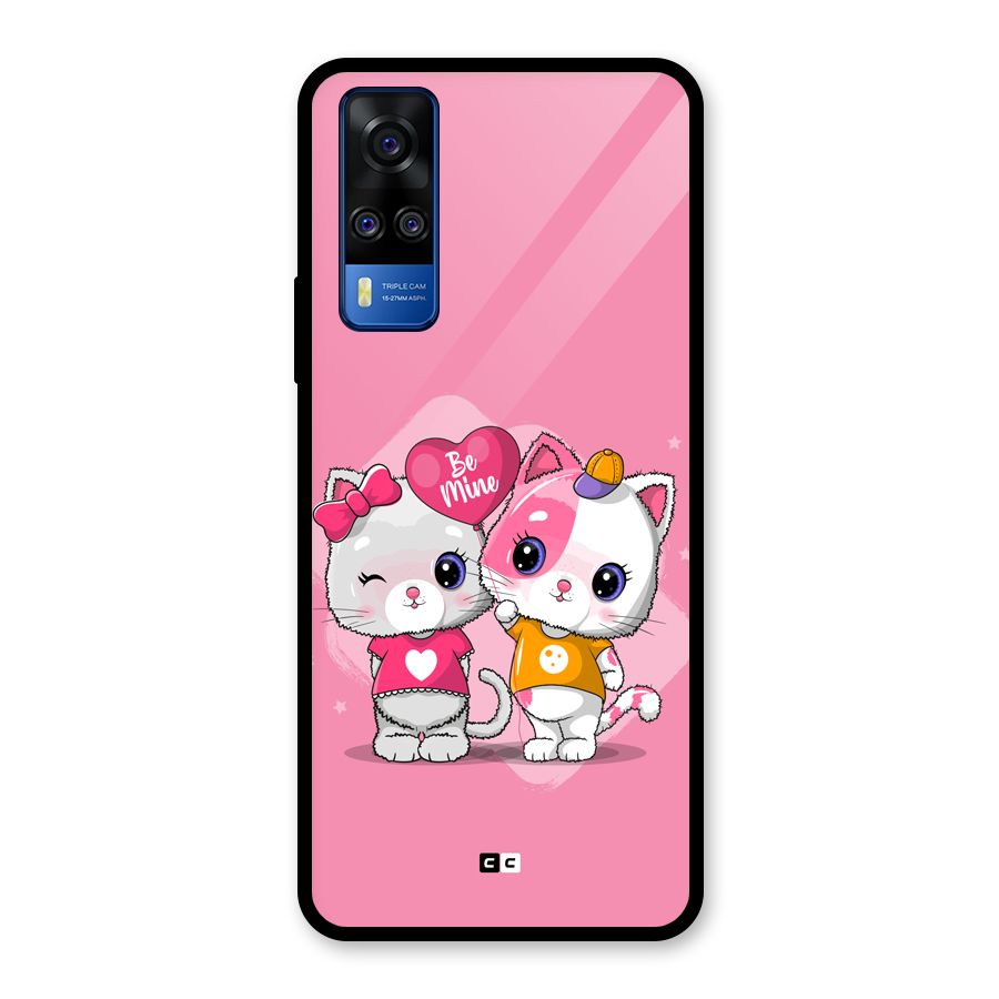 Cute Be Mine Glass Back Case for Vivo Y31