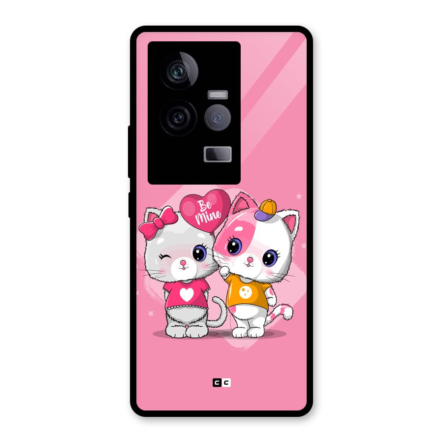 Cute Be Mine Glass Back Case for Vivo iQOO 11 5G