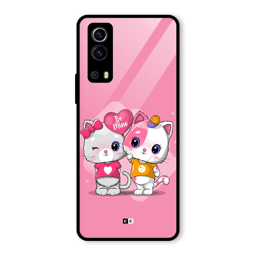Cute Be Mine Glass Back Case for Vivo iQOO Z3