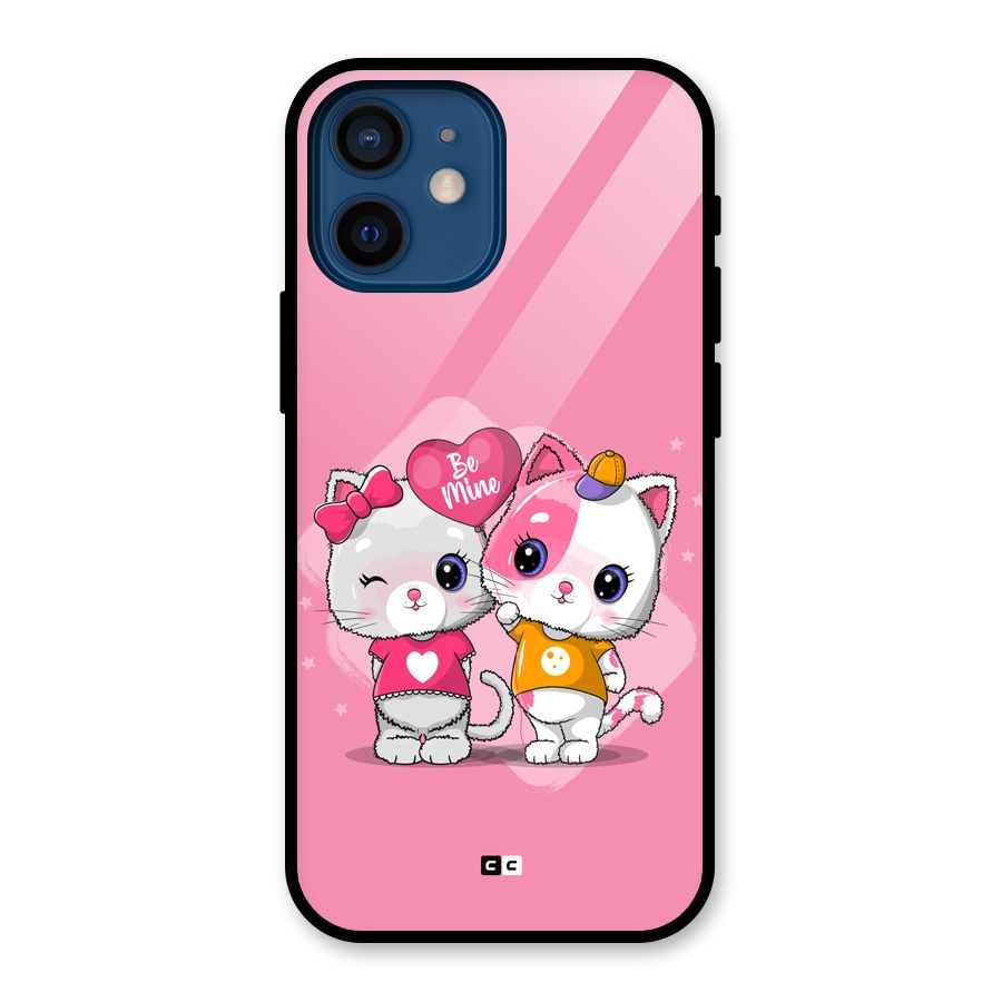 Cute Be Mine Glass Back Case for iPhone 12 Mini