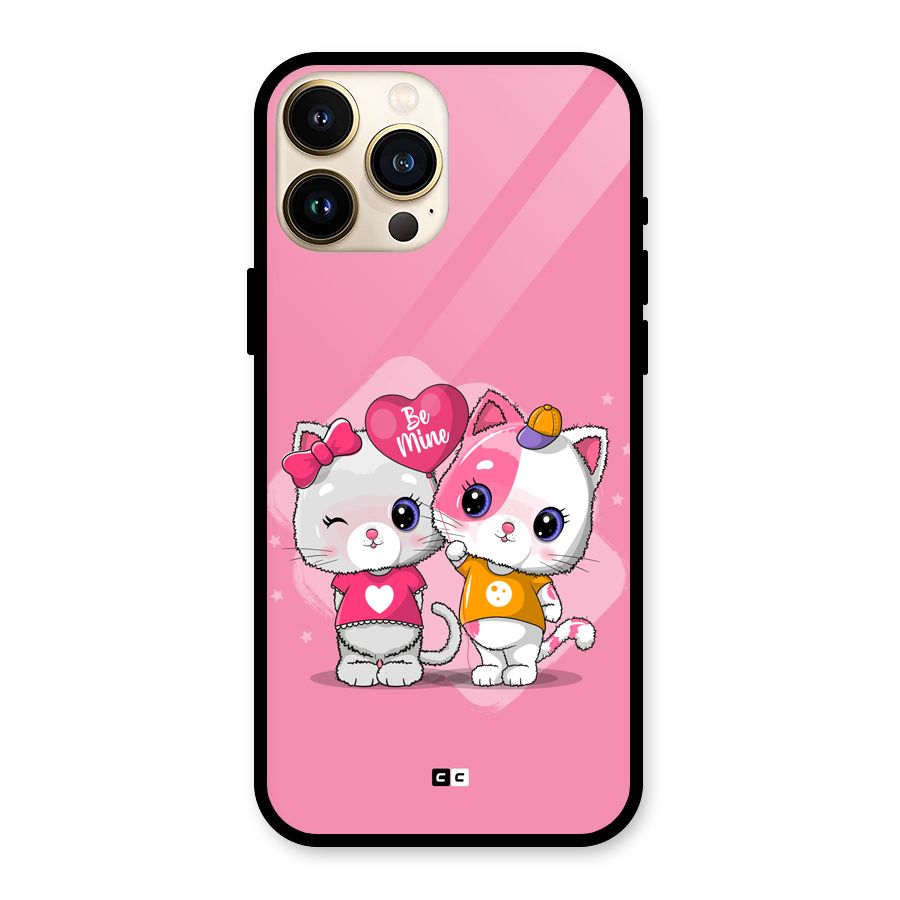 Cute Be Mine Glass Back Case for iPhone 13 Pro Max