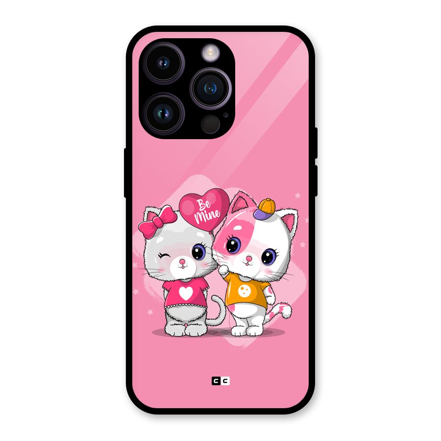 Cute Be Mine Glass Back Case for iPhone 14 Pro