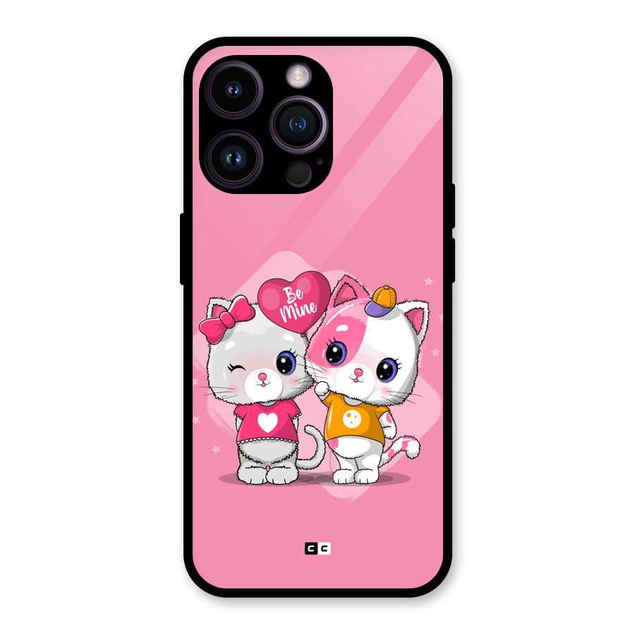 Cute Be Mine Glass Back Case for iPhone 14 Pro Max