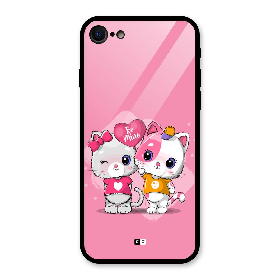 Cute Be Mine Glass Back Case for iPhone SE 2022