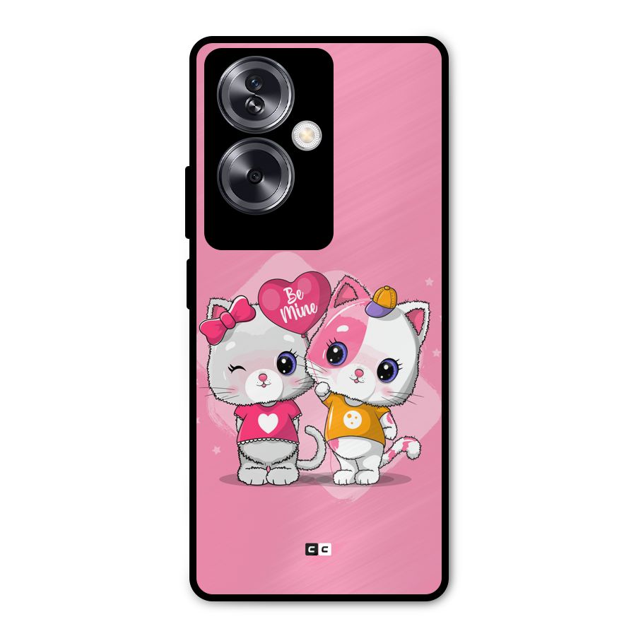Cute Be Mine Metal Back Case for Oppo A79 5G