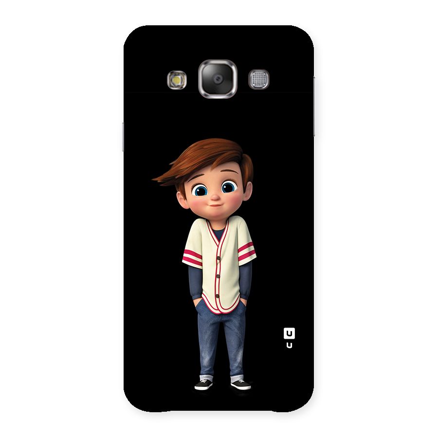 Cute Boy Tim Back Case for Galaxy E7