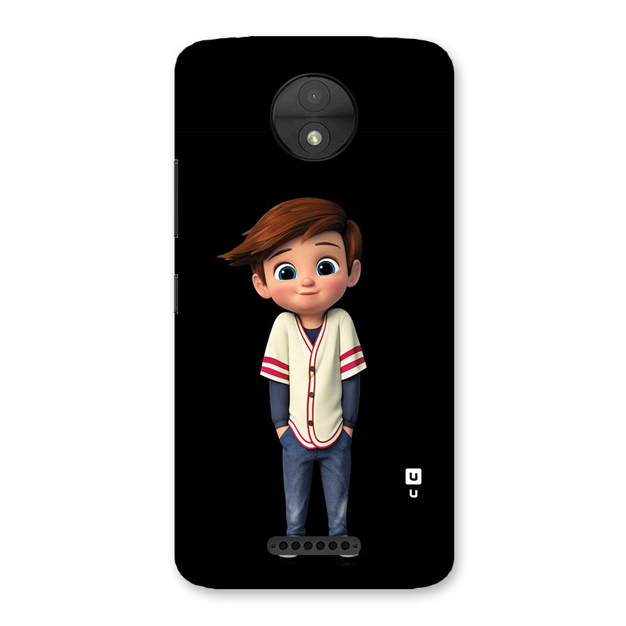 Cute Boy Tim Back Case for Moto C