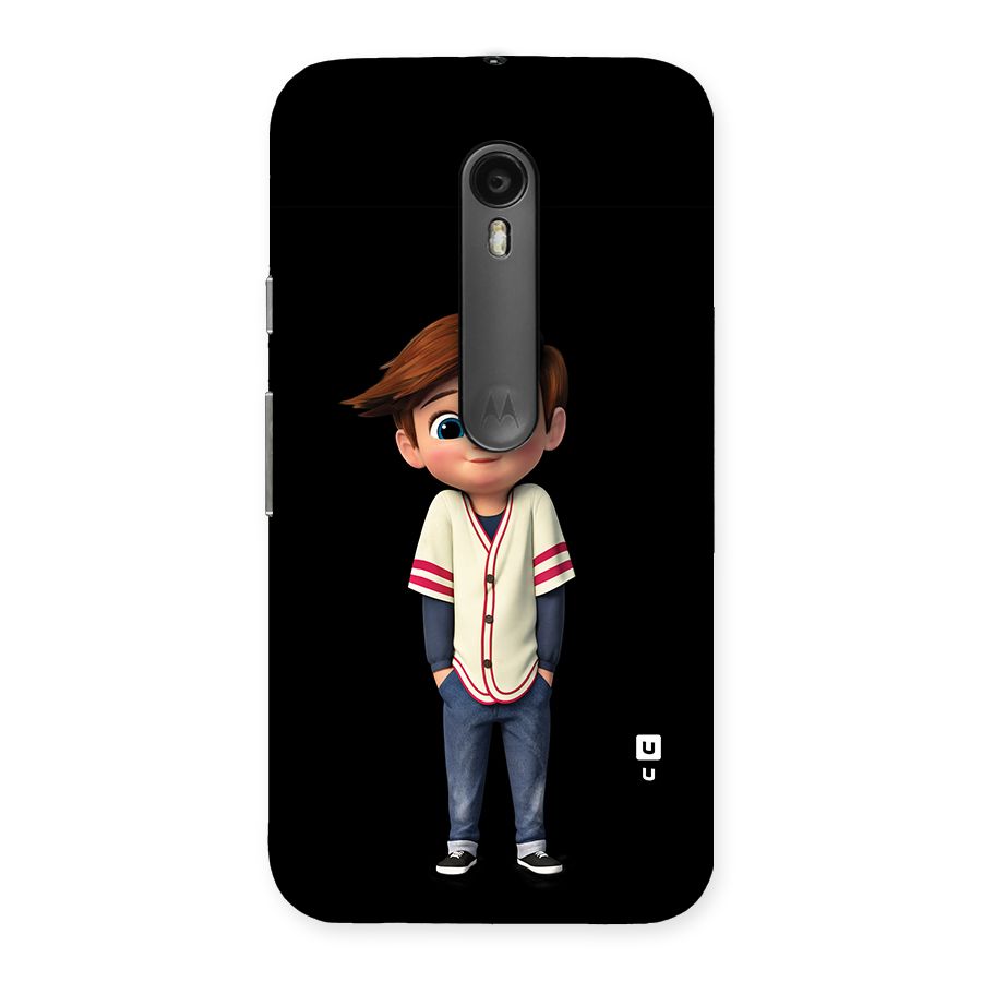 Cute Boy Tim Back Case for Moto G Turbo