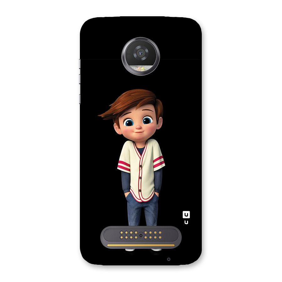 Cute Boy Tim Back Case for Moto Z2 Play