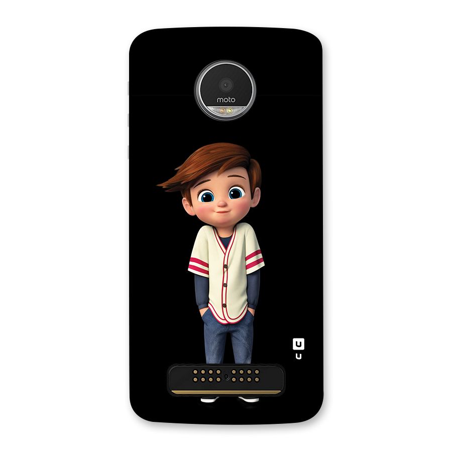 Cute Boy Tim Back Case for Moto Z Play