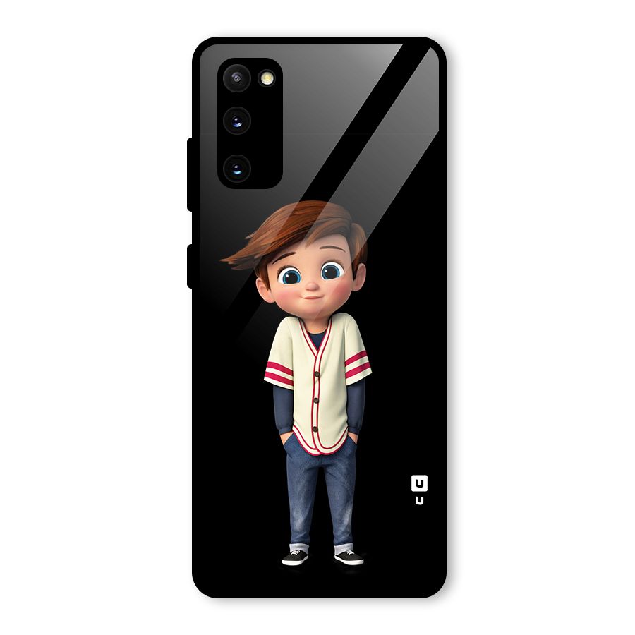 Cute Boy Tim Glass Back Case for Galaxy S20 FE