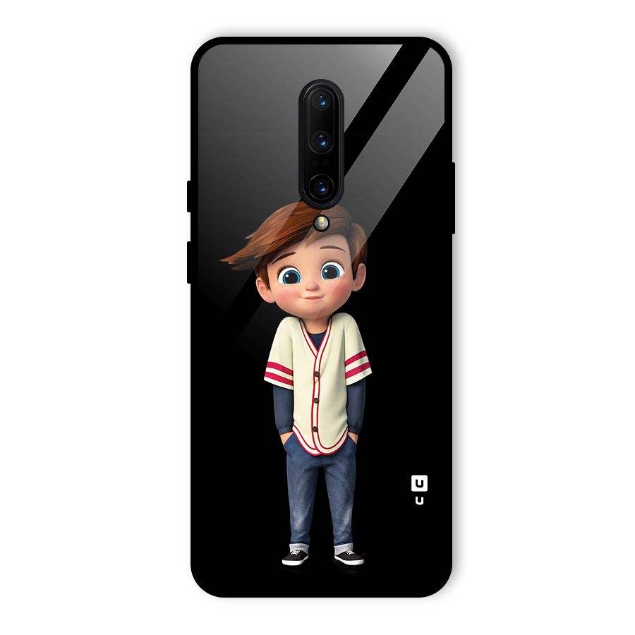 Cute Boy Tim Glass Back Case for OnePlus 7 Pro