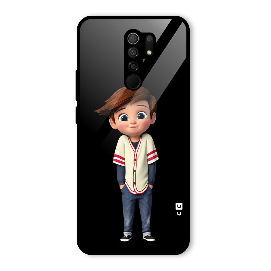 Cute Boy Tim Glass Back Case for Poco M2
