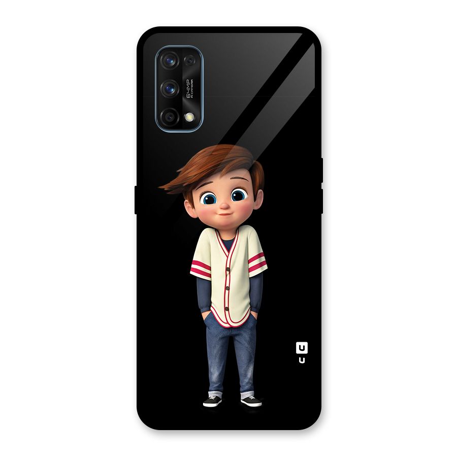 Cute Boy Tim Glass Back Case for Realme 7 Pro