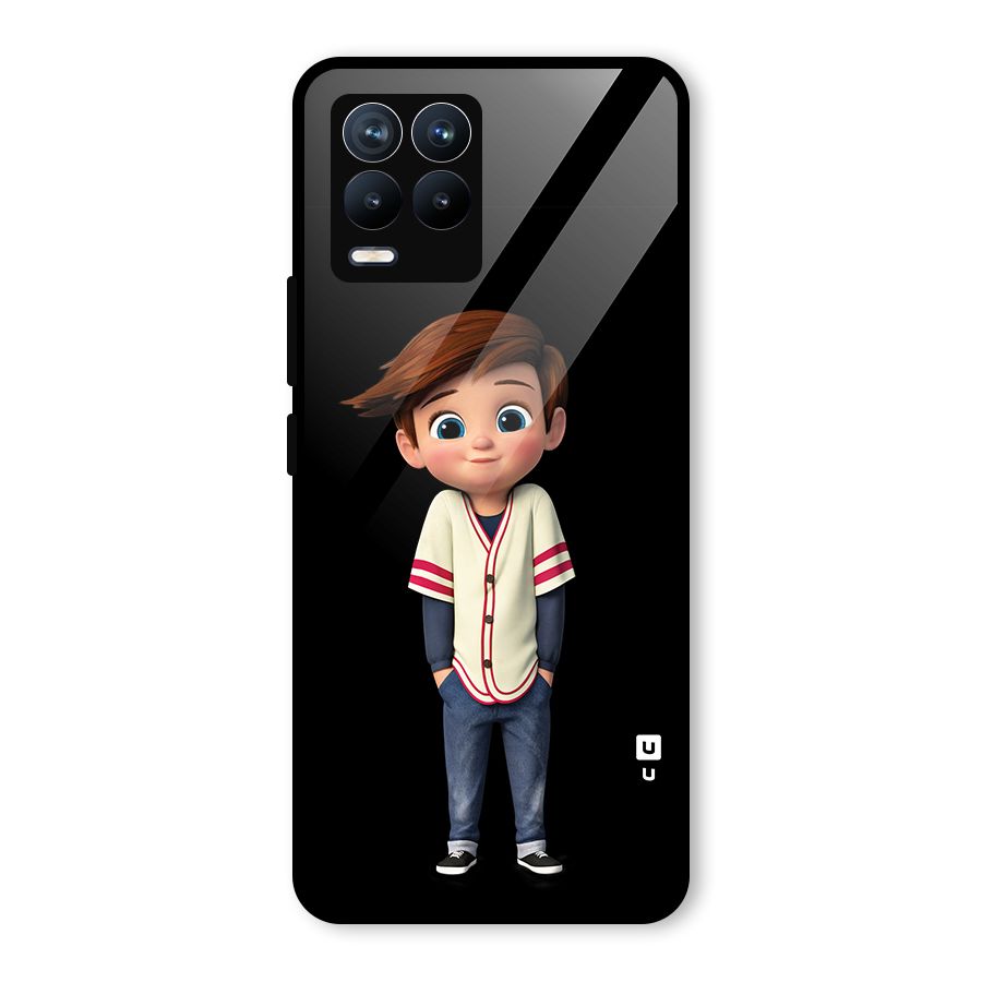 Cute Boy Tim Glass Back Case for Realme 8 Pro