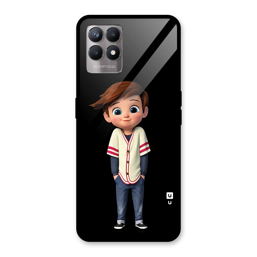 Cute Boy Tim Glass Back Case for Realme 8i