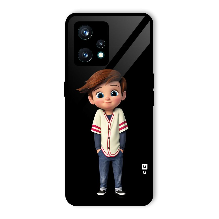 Cute Boy Tim Glass Back Case for Realme 9