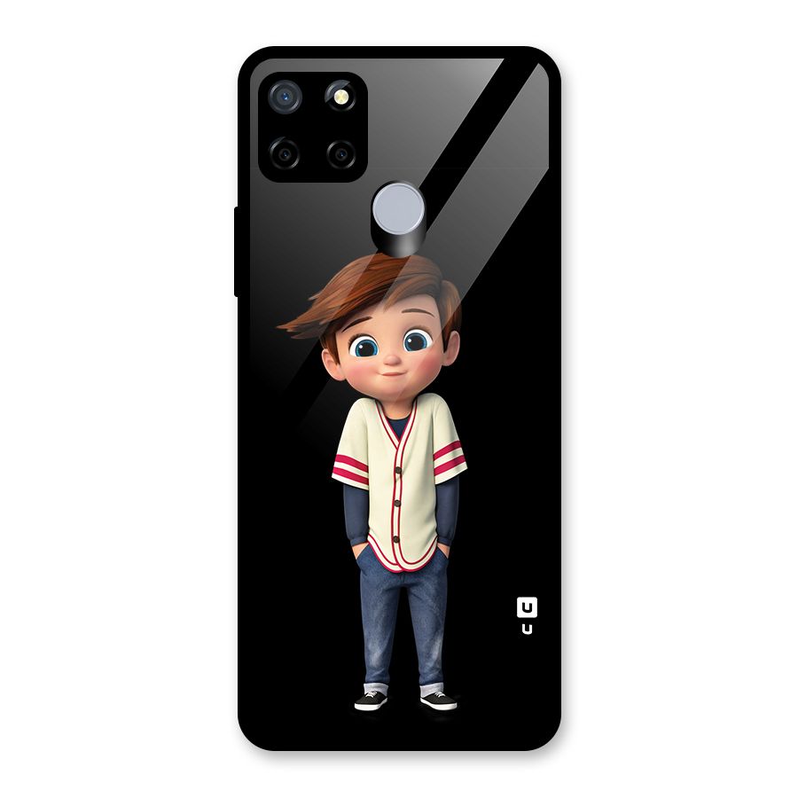 Cute Boy Tim Glass Back Case for Realme C12