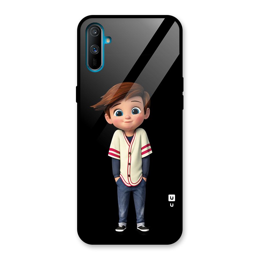 Cute Boy Tim Glass Back Case for Realme C3