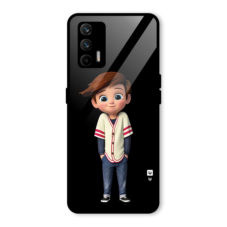 Cute Boy Tim Glass Back Case for Realme X7 Max