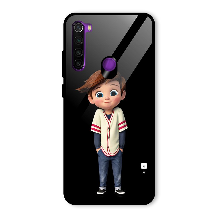 Cute Boy Tim Glass Back Case for Redmi Note 8
