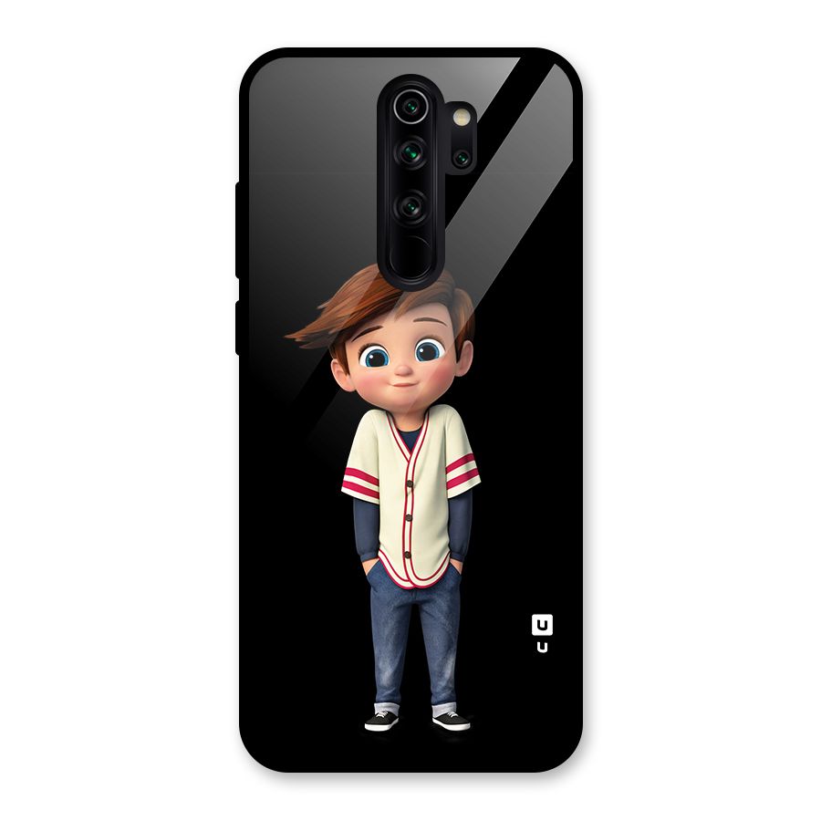 Cute Boy Tim Glass Back Case for Redmi Note 8 Pro