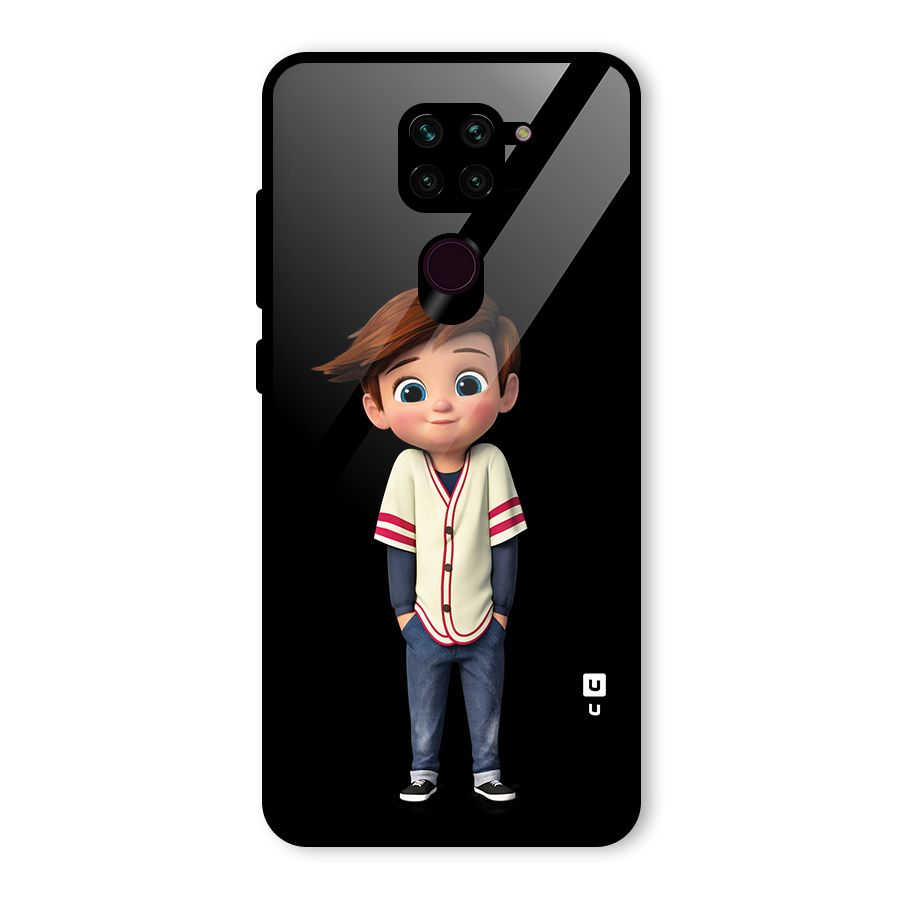 Cute Boy Tim Glass Back Case for Redmi Note 9