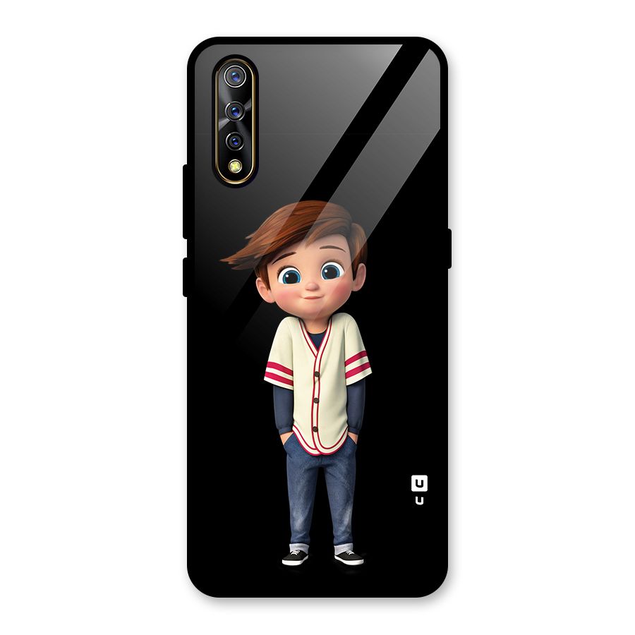Cute Boy Tim Glass Back Case for Vivo S1