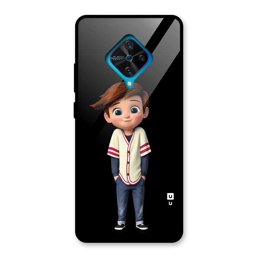 Cute Boy Tim Glass Back Case for Vivo S1 Pro
