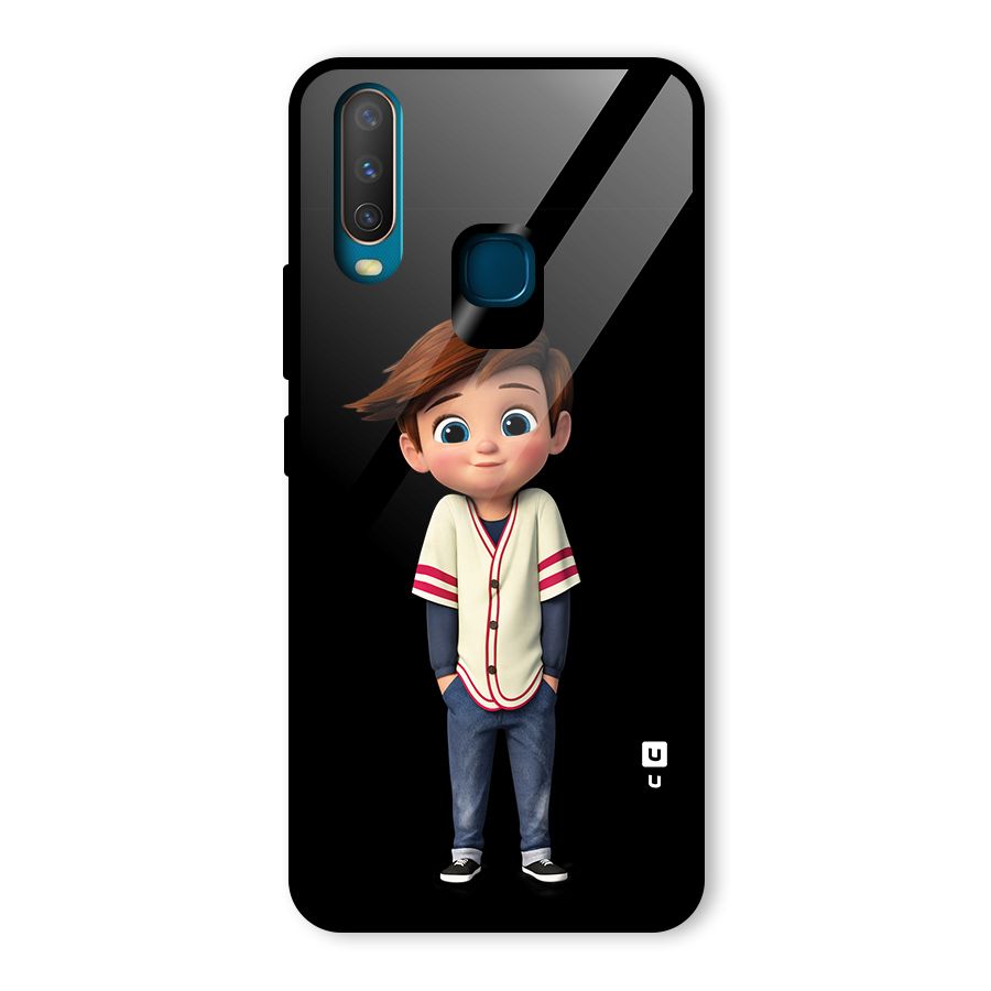 Cute Boy Tim Glass Back Case for Vivo Y12