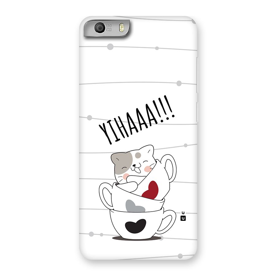 Cute Cat Cup Back Case for Canvas Knight 2