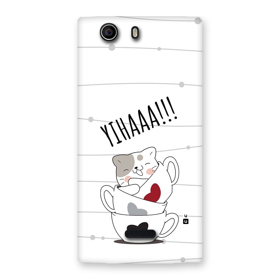 Cute Cat Cup Back Case for Canvas Nitro 2 E311