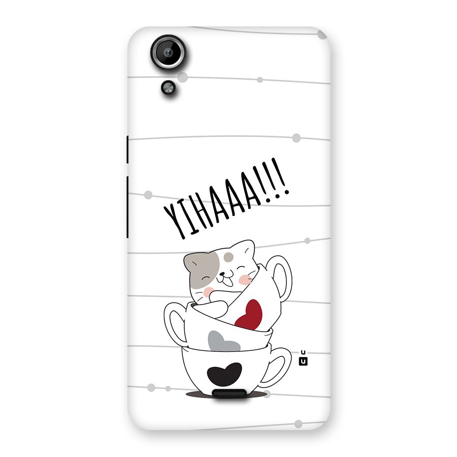 Cute Cat Cup Back Case for Canvas Selfie Lens Q345