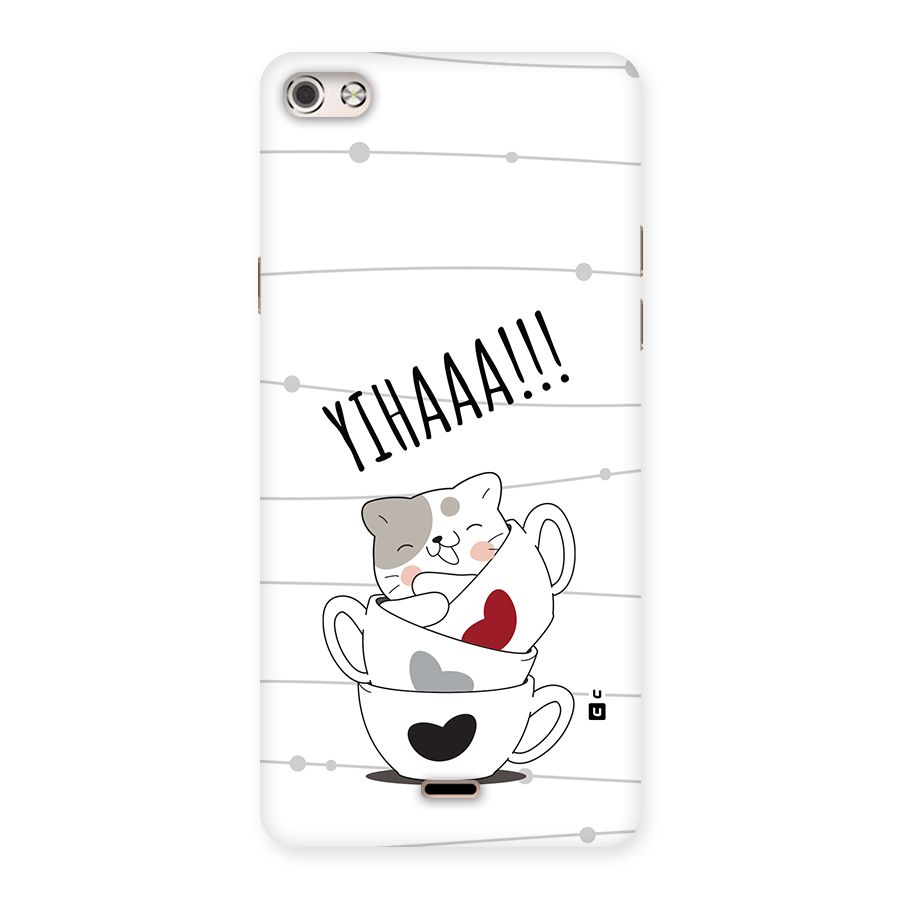 Cute Cat Cup Back Case for Canvas Silver 5