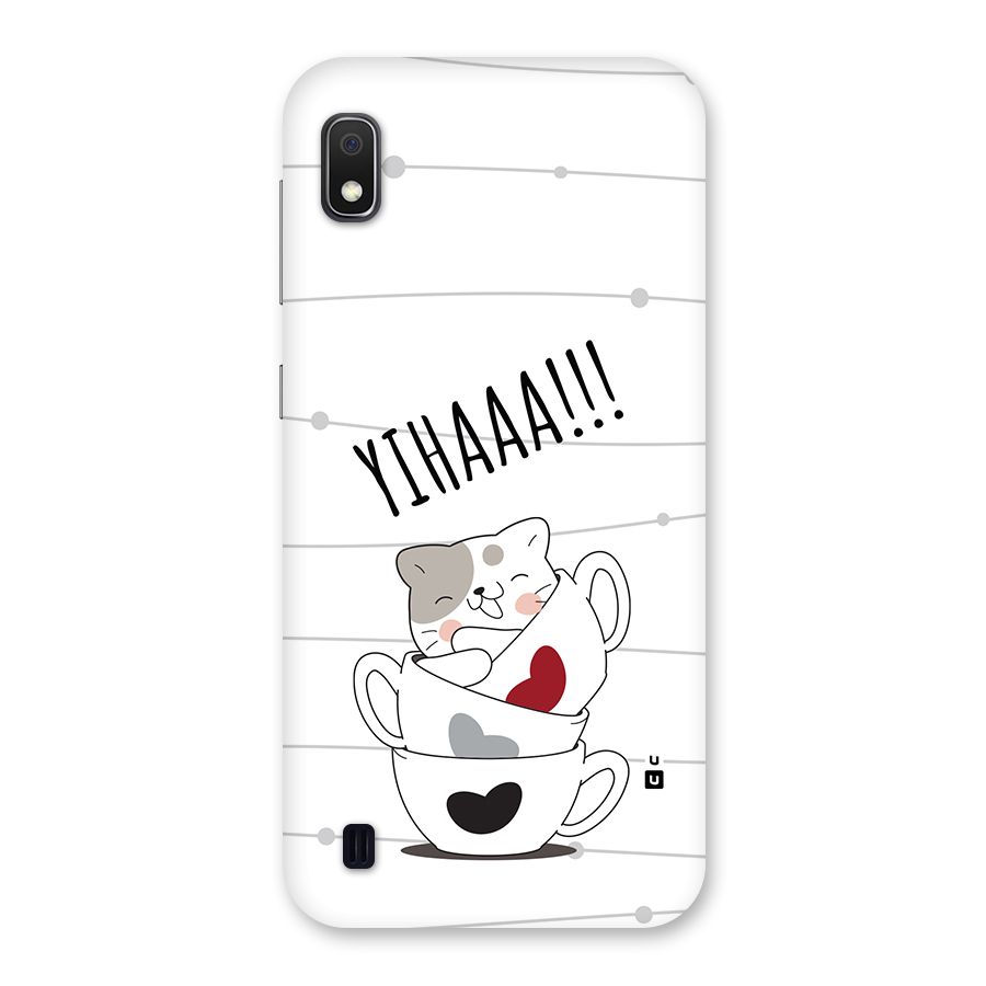 Cute Cat Cup Back Case for Galaxy A10