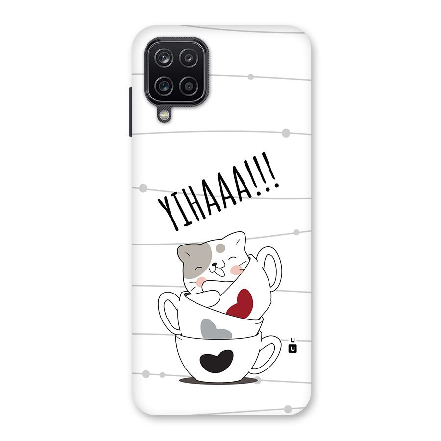 Cute Cat Cup Back Case for Galaxy A12