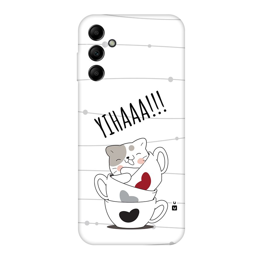 Cute Cat Cup Back Case for Galaxy A14 5G