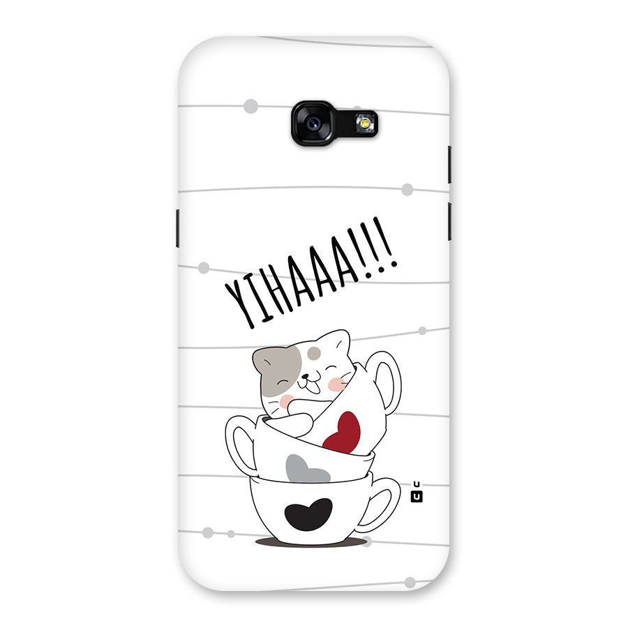 Cute Cat Cup Back Case for Galaxy A5 2017