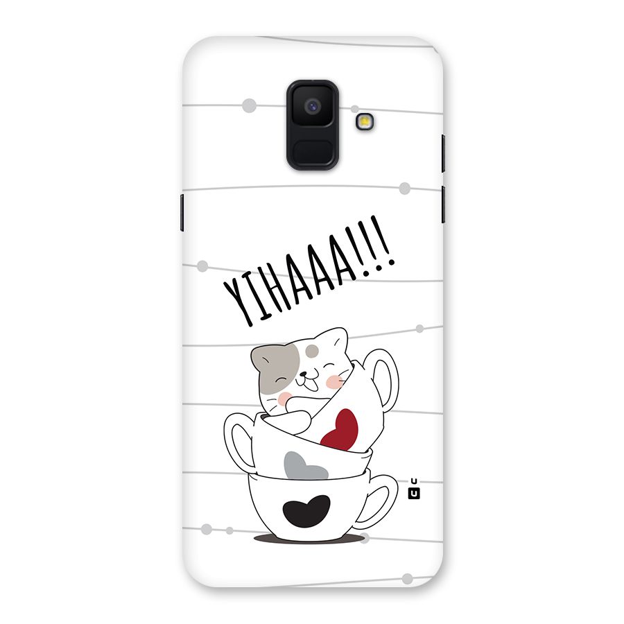 Cute Cat Cup Back Case for Galaxy A6 (2018)