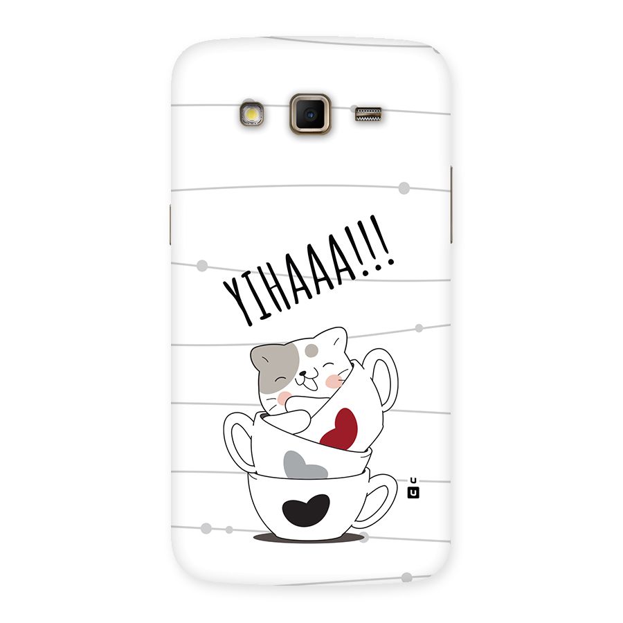 Cute Cat Cup Back Case for Galaxy Grand 2
