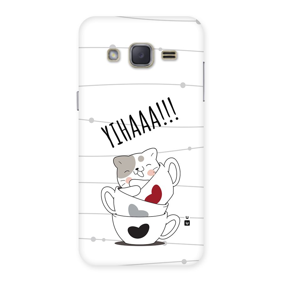 Cute Cat Cup Back Case for Galaxy J2